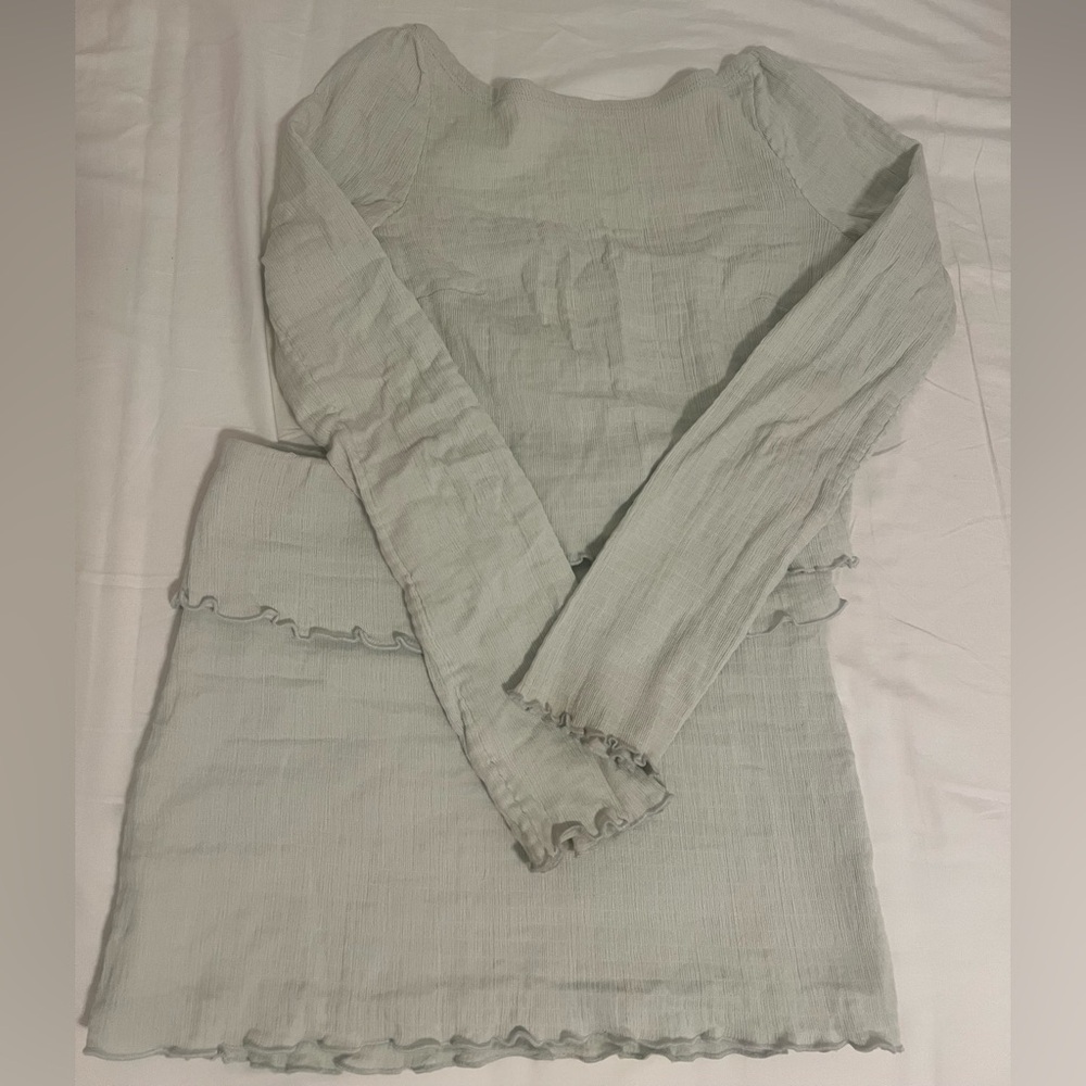 Free People Mint Green Skirt Set